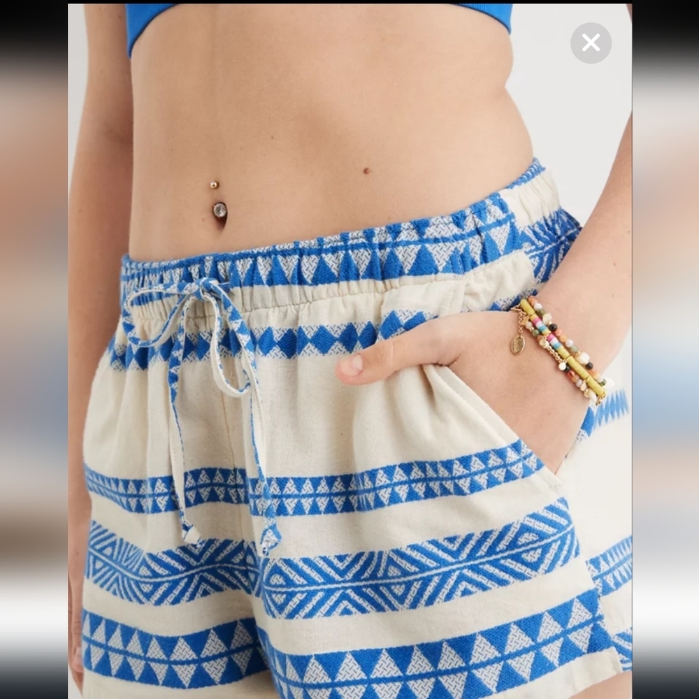 Aerie printed linen shorts Size Med.
